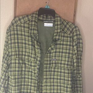 Columbia Yellow and Green‎ Checkered Shirt